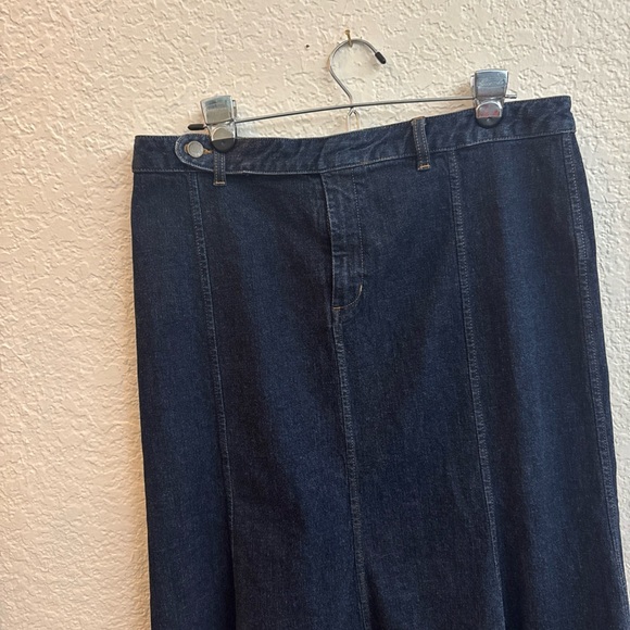 Lauren Jeans Company Ralph Lauren Denim Jean Flared Skirt Size 14 - Picture 3 of 6